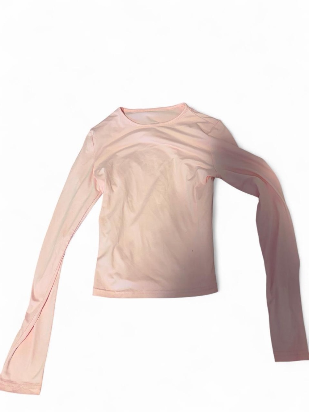 Women's Long Sleeve Crewneck Top - Light Pink